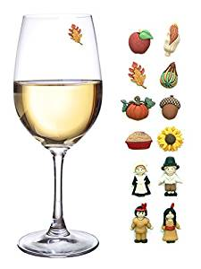 thanksgiving wine charms