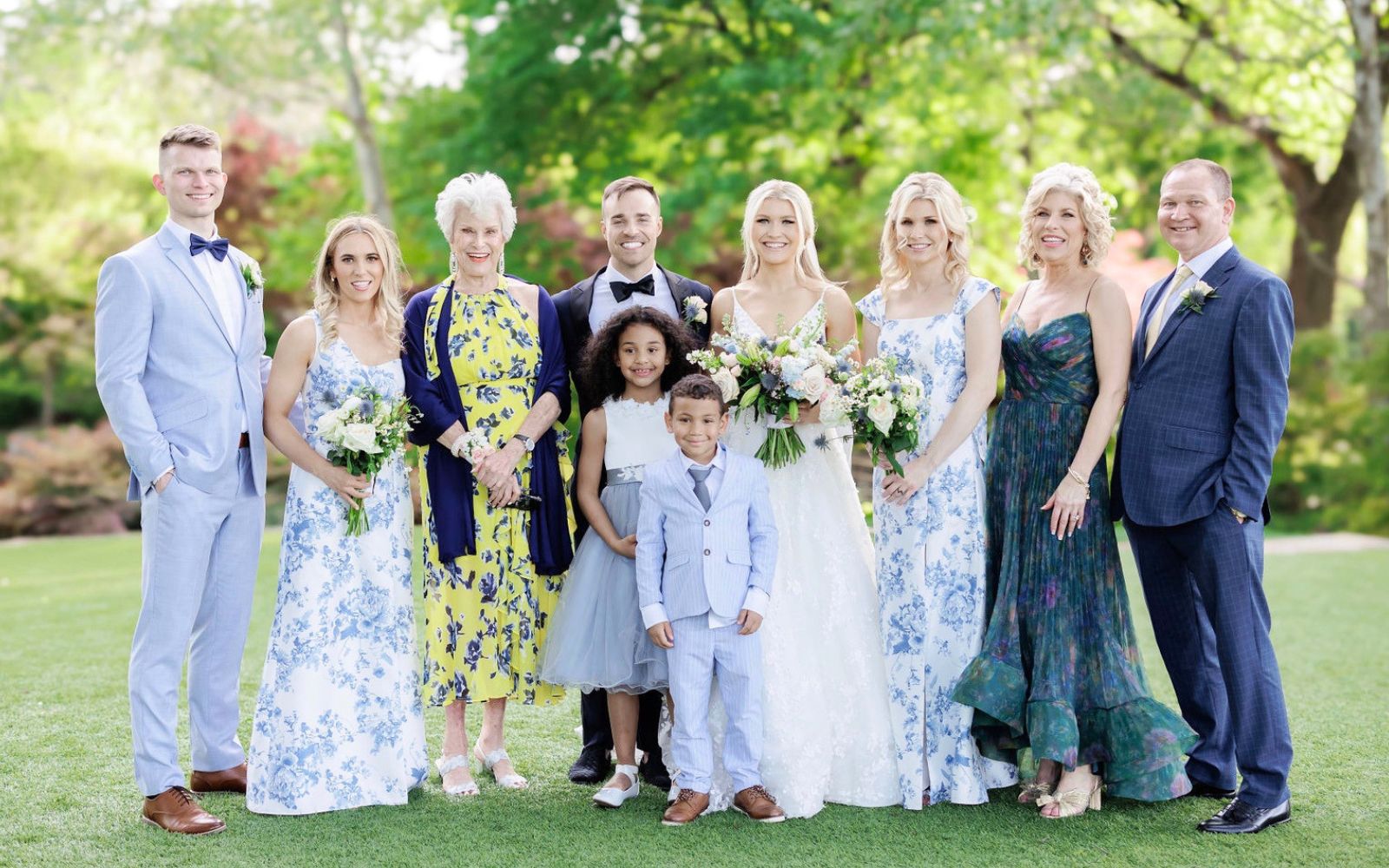 Sheryl Gould with her family at her daughter’s wedding