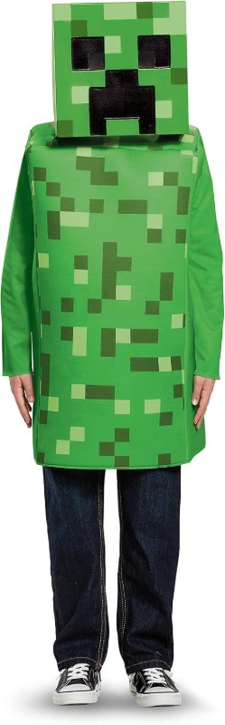 Minecraft Creeper Halloween costume for tweens